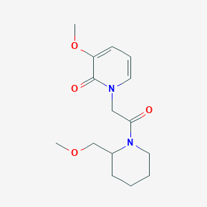 molecular formula C15H22N2O4 B5666166 3-methoxy-1-{2-[2-(methoxymethyl)piperidin-1-yl]-2-oxoethyl}pyridin-2(1H)-one 
