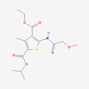 molecular formula C15H21NO6S B5666182 4-ethyl 2-isopropyl 5-[(methoxyacetyl)amino]-3-methyl-2,4-thiophenedicarboxylate 