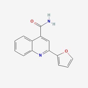 molecular formula C14H10N2O2 B5666203 2-(2-呋喃基)-4-喹啉甲酰胺 