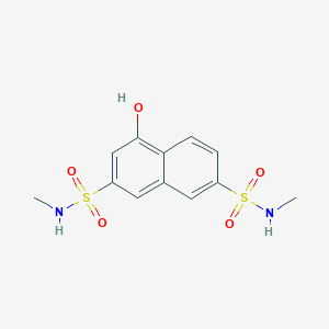 molecular formula C12H14N2O5S2 B5666234 4-hydroxy-N,N'-dimethyl-2,7-naphthalenedisulfonamide 