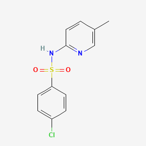 molecular formula C12H11ClN2O2S B5666248 4-chloro-N-(5-methyl-2-pyridinyl)benzenesulfonamide 