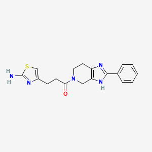 molecular formula C18H19N5OS B5666250 4-[3-oxo-3-(2-phenyl-1,4,6,7-tetrahydro-5H-imidazo[4,5-c]pyridin-5-yl)propyl]-1,3-thiazol-2-amine 