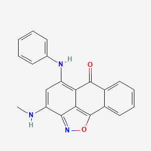 molecular formula C21H15N3O2 B5666256 5-anilino-3-(methylamino)-6H-anthra[1,9-cd]isoxazol-6-one 