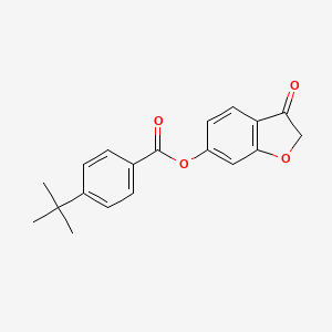 molecular formula C19H18O4 B5666290 3-氧代-2,3-二氢-1-苯并呋喃-6-基4-叔丁基苯甲酸酯 