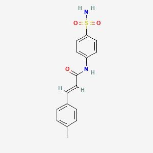 molecular formula C16H16N2O3S B5666324 N-[4-(aminosulfonyl)phenyl]-3-(4-methylphenyl)acrylamide 