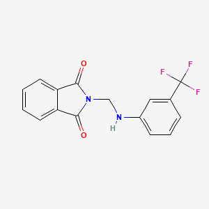 molecular formula C16H11F3N2O2 B5666389 2-({[3-(trifluoromethyl)phenyl]amino}methyl)-1H-isoindole-1,3(2H)-dione 