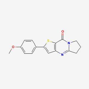 molecular formula C16H14N2O2S B5666418 2-(4-methoxyphenyl)-6,7-dihydropyrrolo[1,2-a]thieno[3,2-d]pyrimidin-9(5H)-one 