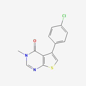 molecular formula C13H9ClN2OS B5666429 5-(4-chlorophenyl)-3-methylthieno[2,3-d]pyrimidin-4(3H)-one 