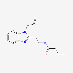 molecular formula C16H21N3O B5666437 N-[2-(1-allyl-1H-benzimidazol-2-yl)ethyl]butanamide 