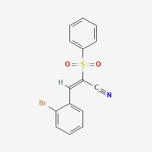 molecular formula C15H10BrNO2S B5666460 3-(2-bromophenyl)-2-(phenylsulfonyl)acrylonitrile 