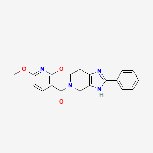 molecular formula C20H20N4O3 B5666474 5-[(2,6-dimethoxypyridin-3-yl)carbonyl]-2-phenyl-4,5,6,7-tetrahydro-1H-imidazo[4,5-c]pyridine 