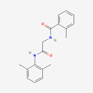 molecular formula C18H20N2O2 B5666524 N-{2-[(2,6-dimethylphenyl)amino]-2-oxoethyl}-2-methylbenzamide 