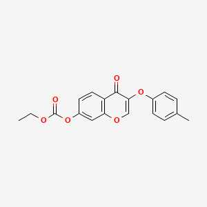 molecular formula C19H16O6 B5666528 ethyl 3-(4-methylphenoxy)-4-oxo-4H-chromen-7-yl carbonate 