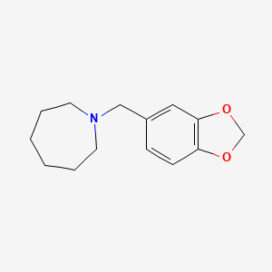 molecular formula C14H19NO2 B5666544 1-(1,3-benzodioxol-5-ylmethyl)azepane 