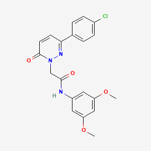 molecular formula C20H18ClN3O4 B5666551 2-[3-(4-chlorophenyl)-6-oxo-1(6H)-pyridazinyl]-N-(3,5-dimethoxyphenyl)acetamide 