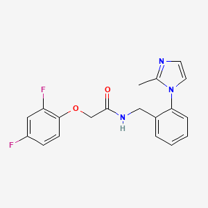 molecular formula C19H17F2N3O2 B5666559 2-(2,4-difluorophenoxy)-N-[2-(2-methyl-1H-imidazol-1-yl)benzyl]acetamide 
