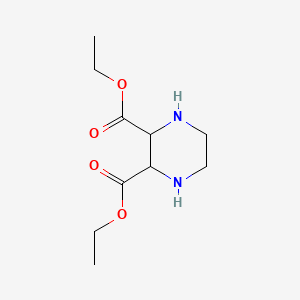 molecular formula C10H18N2O4 B566657 Diethyl piperazine-2,3-dicarboxylate CAS No. 101269-52-7