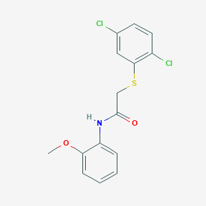 molecular formula C15H13Cl2NO2S B5666609 2-[(2,5-dichlorophenyl)thio]-N-(2-methoxyphenyl)acetamide 