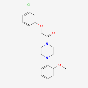 molecular formula C19H21ClN2O3 B5666620 1-[(3-chlorophenoxy)acetyl]-4-(2-methoxyphenyl)piperazine 