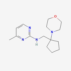 4-methyl-N-[(1-morpholin-4-ylcyclopentyl)methyl]pyrimidin-2-amine