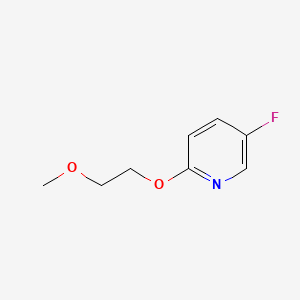 molecular formula C8H10FNO2 B566667 5-Fluoro-2-(2-methoxyethoxy)pyridine CAS No. 1305322-91-1