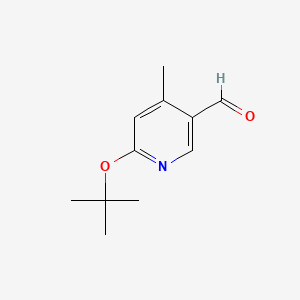 molecular formula C11H15NO2 B566669 6-(tert-Butoxy)-4-methylnicotinaldehyde CAS No. 1289148-87-3