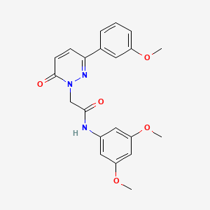 molecular formula C21H21N3O5 B5666699 N-(3,5-dimethoxyphenyl)-2-[3-(3-methoxyphenyl)-6-oxo-1(6H)-pyridazinyl]acetamide 