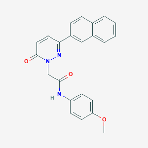 molecular formula C23H19N3O3 B5666721 N-(4-methoxyphenyl)-2-[3-(2-naphthyl)-6-oxo-1(6H)-pyridazinyl]acetamide 