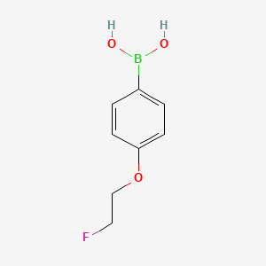 molecular formula C8H10BFO3 B566673 4-(2-氟乙氧基)苯硼酸 CAS No. 1256355-63-1