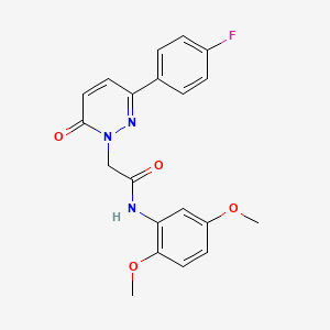 molecular formula C20H18FN3O4 B5666730 N-(2,5-dimethoxyphenyl)-2-[3-(4-fluorophenyl)-6-oxo-1(6H)-pyridazinyl]acetamide 