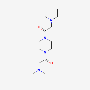 molecular formula C16H32N4O2 B5666735 (2-{4-[(diethylamino)acetyl]-1-piperazinyl}-2-oxoethyl)diethylamine 