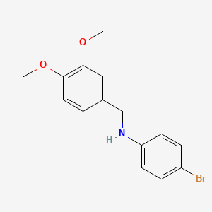 molecular formula C15H16BrNO2 B5666736 (4-bromophenyl)(3,4-dimethoxybenzyl)amine CAS No. 82363-35-7
