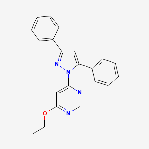 molecular formula C21H18N4O B5666771 4-(3,5-diphenyl-1H-pyrazol-1-yl)-6-ethoxypyrimidine 