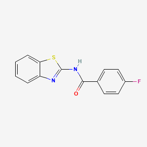 molecular formula C14H9FN2OS B5666789 N-1,3-benzothiazol-2-yl-4-fluorobenzamide CAS No. 121189-71-7