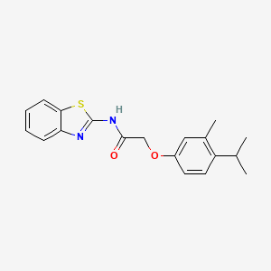 molecular formula C19H20N2O2S B5666818 N-1,3-benzothiazol-2-yl-2-(4-isopropyl-3-methylphenoxy)acetamide 