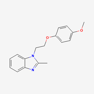 molecular formula C17H18N2O2 B5666826 1-[2-(4-methoxyphenoxy)ethyl]-2-methyl-1H-benzimidazole 