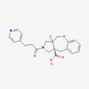 (3aS*,10aS*)-2-(3-pyridin-4-ylpropanoyl)-2,3,3a,4-tetrahydro-1H-[1]benzoxepino[3,4-c]pyrrole-10a(10H)-carboxylic acid