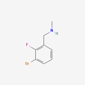 molecular formula C8H9BrFN B566686 1-Bromo-2-fluoro-3-(methylaminomethyl)benzene CAS No. 1287218-19-2