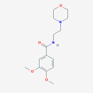 molecular formula C15H22N2O4 B5666895 3,4-dimethoxy-N-[2-(4-morpholinyl)ethyl]benzamide 