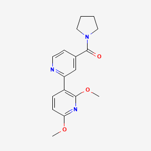 molecular formula C17H19N3O3 B5666909 2',6'-dimethoxy-4-(pyrrolidin-1-ylcarbonyl)-2,3'-bipyridine 