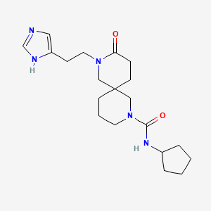 molecular formula C20H31N5O2 B5666930 N-cyclopentyl-8-[2-(1H-imidazol-4-yl)ethyl]-9-oxo-2,8-diazaspiro[5.5]undecane-2-carboxamide 