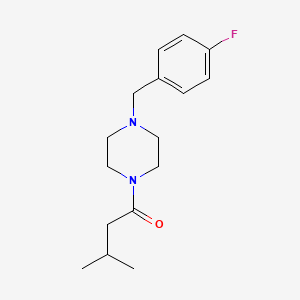 molecular formula C16H23FN2O B5666937 1-[4-(4-FLUOROBENZYL)PIPERAZINO]-3-METHYL-1-BUTANONE 