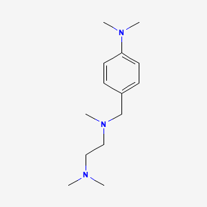 molecular formula C14H25N3 B5666941 N-[4-(dimethylamino)benzyl]-N,N',N'-trimethyl-1,2-ethanediamine 
