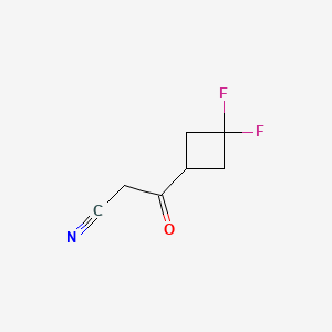 molecular formula C7H7F2NO B566697 3-(3,3-二氟环丁基)-3-氧代丙腈 CAS No. 1234616-26-2