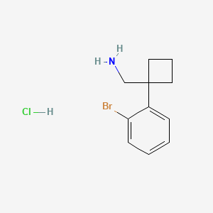 B566699 [1-(2-Bromophenyl)cyclobutyl]methanamine hydrochloride CAS No. 1228879-39-7