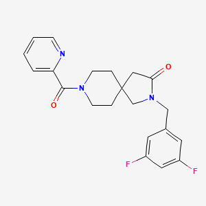 molecular formula C21H21F2N3O2 B5667010 2-(3,5-difluorobenzyl)-8-(2-pyridinylcarbonyl)-2,8-diazaspiro[4.5]decan-3-one 