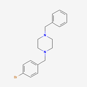 molecular formula C18H21BrN2 B5667017 1-benzyl-4-(4-bromobenzyl)piperazine 