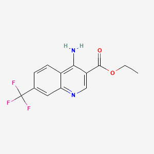 B566703 Ethyl 4-amino-7-(trifluoromethyl)quinoline-3-carboxylate CAS No. 1210221-54-7