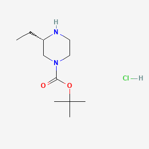 B566705 (S)-tert-Butyl 3-ethylpiperazine-1-carboxylate hydrochloride CAS No. 1217446-30-4