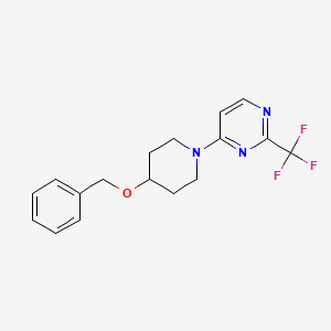 molecular formula C17H18F3N3O B5667054 4-[4-(benzyloxy)piperidin-1-yl]-2-(trifluoromethyl)pyrimidine 